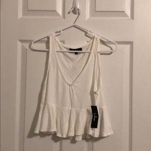 Lulu’s white crop tank top